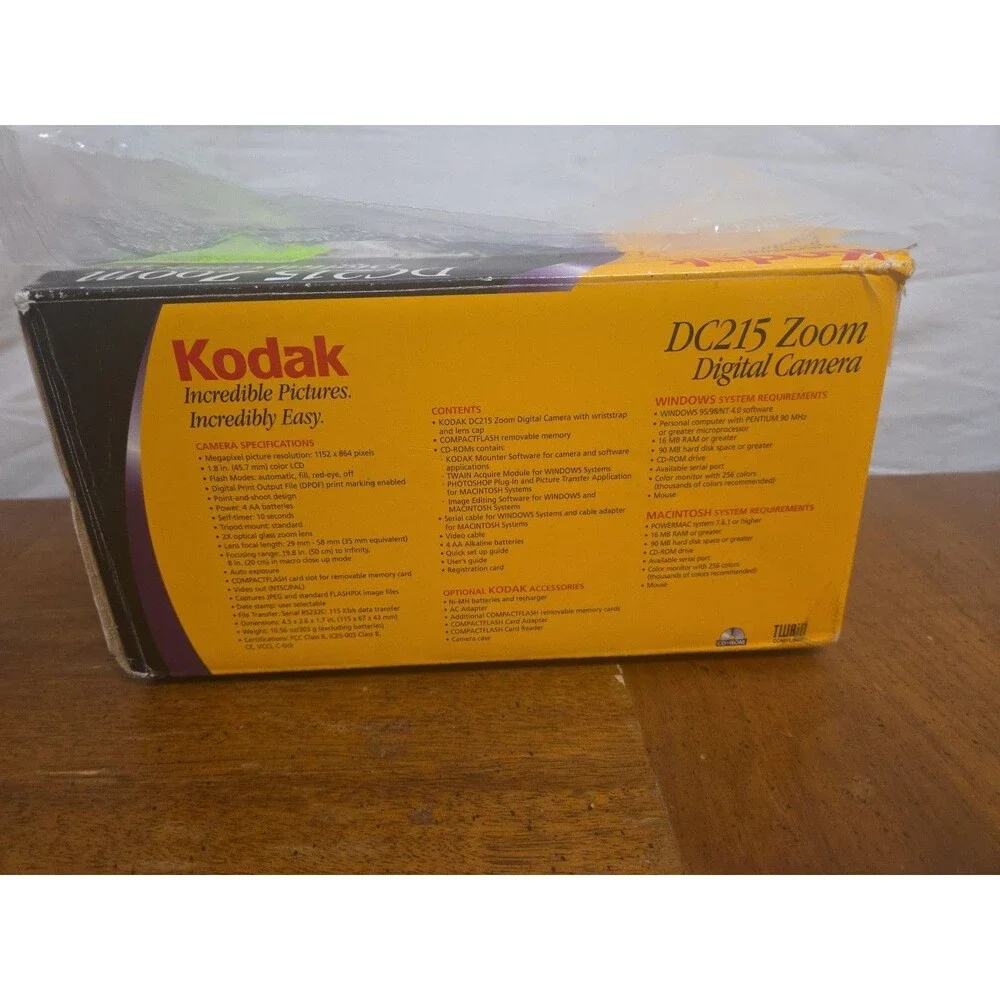 Kodak Digital Camera EasyShare DC215 Zoom 1.0MP Silver Tested With Box